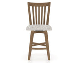 Canadel Swivel Counter Stool 7119 in FP Crypton® and 25 Pecan Washed, front view