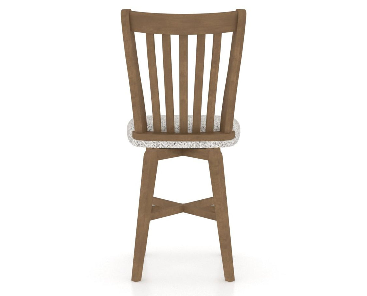 Canadel Swivel Counter Stool 7119 in FP Crypton® and 25 Pecan Washed, back view