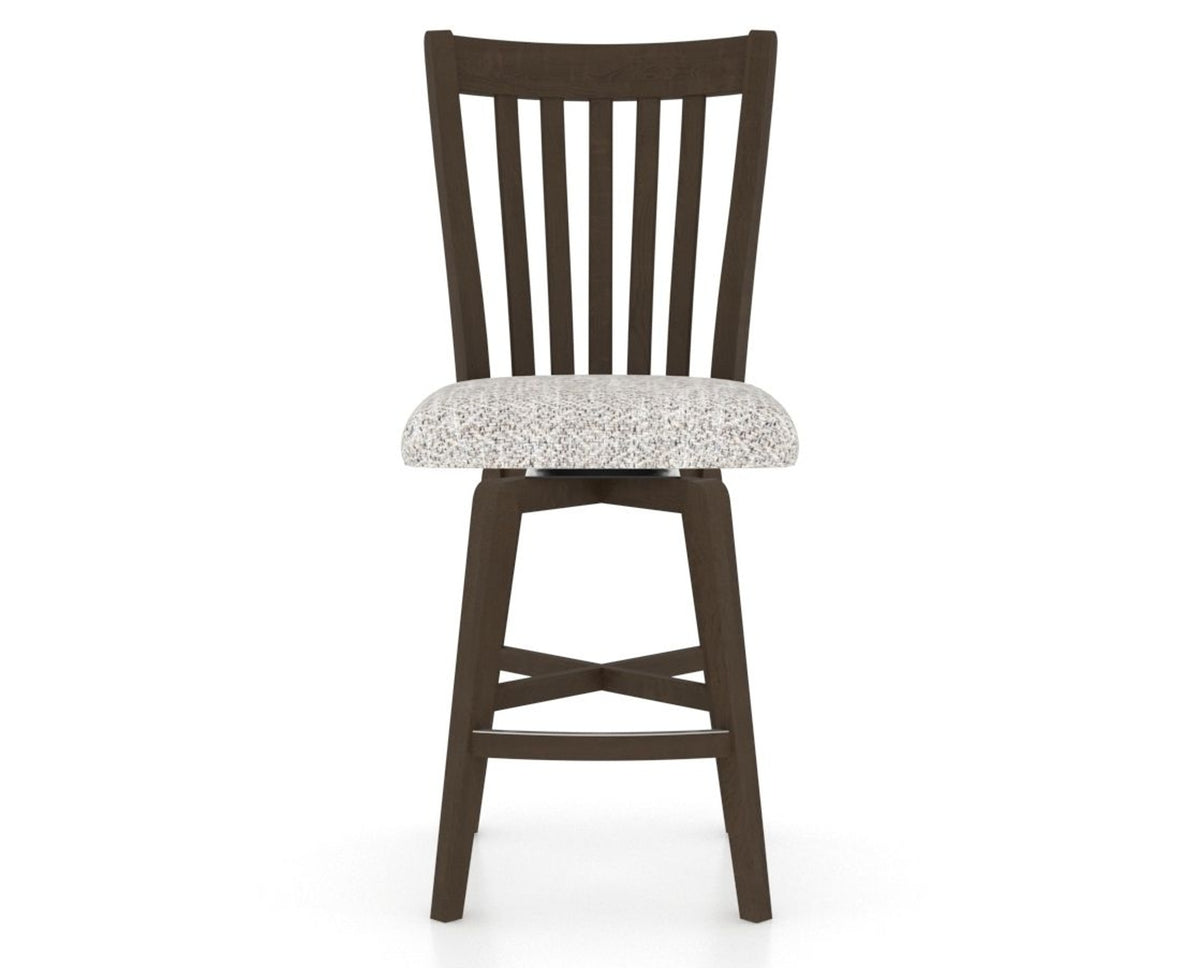 Canadel Swivel Counter Stool 7119 in FP Crypton® and 29 Hazelnut Washed, front view