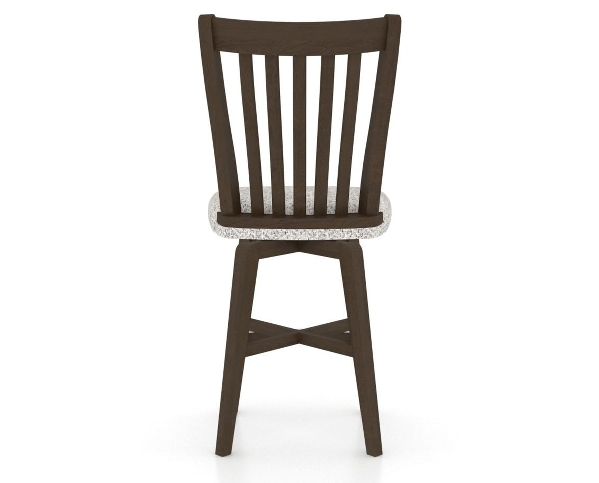 Canadel Swivel Counter Stool 7119 in FP Crypton® and 29 Hazelnut Washed, back view