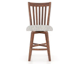 Canadel Champlain Swivel Counter Stool 7119 in FP Crypton® and 33 Spice Washed, front view