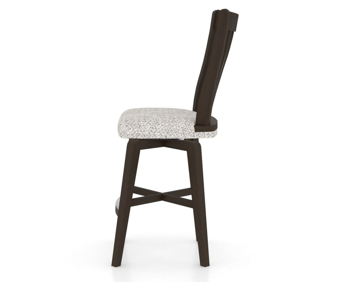 Canadel Swivel Counter Stool 7119 in FP Crypton® and 59 Davy's Grey, side view