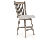 Canadel Champlain Swivel Counter Stool 7119 in FP Crypton® and 72 Heritage Nature, three-quarter view