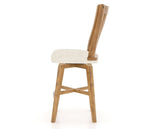 Canadel Champlain Swivel Counter Stool 7119 in FT InsideOut® and 01 Honey Washed, side view