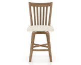 Canadel Champlain Swivel Counter Stool 7119 in FT InsideOut® and 03 Oak Washed, front view