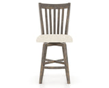 Canadel Champlain Swivel Counter Stool 7119 in FT InsideOut® and 08 Shadow, front view