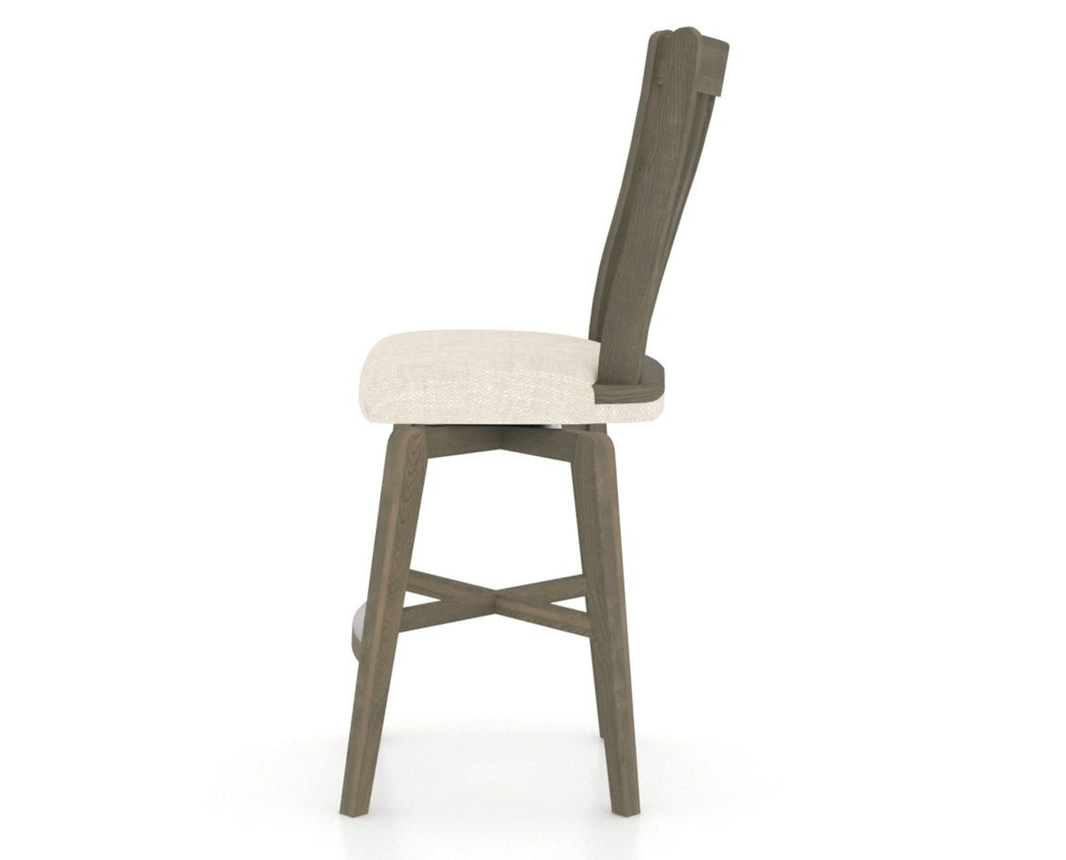 Canadel Swivel Counter Stool 7119 in FT InsideOut® and 08 Shadow, side view
