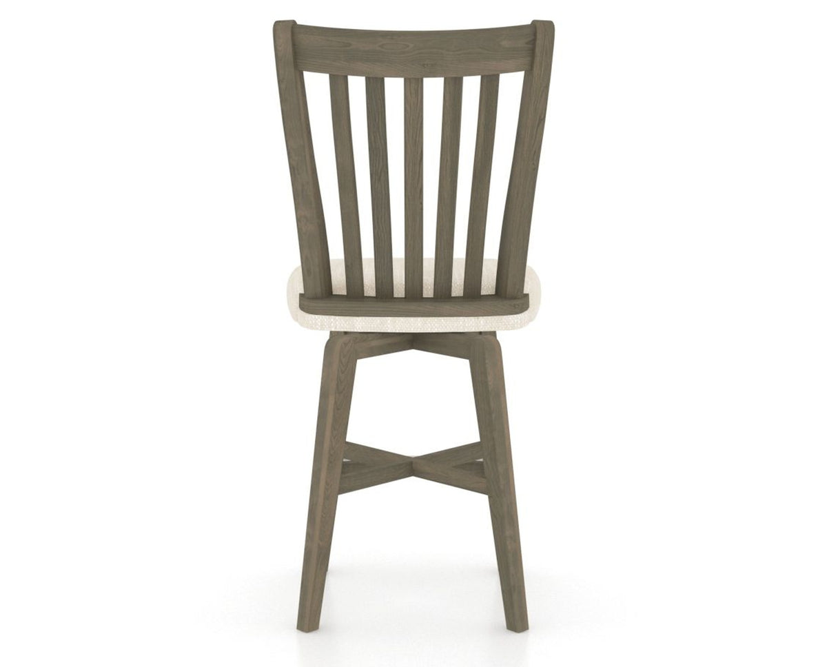 Canadel Swivel Counter Stool 7119 in FT InsideOut® and 08 Shadow, back view