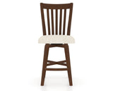 Canadel Swivel Counter Stool 7119 in FT InsideOut® and 19 Cognac Washed, front view