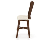 Canadel Swivel Counter Stool 7119 in FT InsideOut® and 19 Cognac Washed, side view
