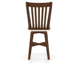 Canadel Swivel Counter Stool 7119 in FT InsideOut® and 19 Cognac Washed, back view