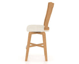 Canadel Swivel Counter Stool 7119 in FT InsideOut® and 20 Caramel Washed, side view