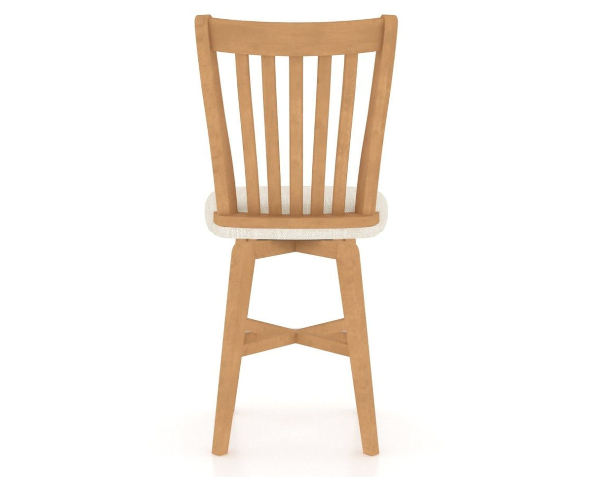 Canadel Swivel Counter Stool 7119 in FT InsideOut® and 20 Caramel Washed, back view