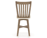 Canadel Champlain Swivel Counter Stool 7119 in FT InsideOut® and 25 Pecan Washed, back view
