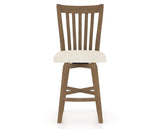 Canadel Swivel Counter Stool 7119 in FT InsideOut® and 25 Pecan Washed, front view
