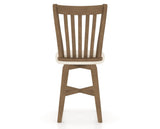 Canadel Swivel Counter Stool 7119 in FT InsideOut® and 25 Pecan Washed, back view
