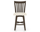 Canadel Swivel Counter Stool 7119 in FT InsideOut® and 29 Hazelnut Washed, front view
