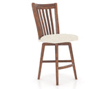 Canadel Champlain Swivel Counter Stool 7119 in FT InsideOut® and 33 Spice Washed, three-quarter view