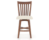 Canadel Champlain Swivel Counter Stool 7119 in FT InsideOut® and 33 Spice Washed, front view