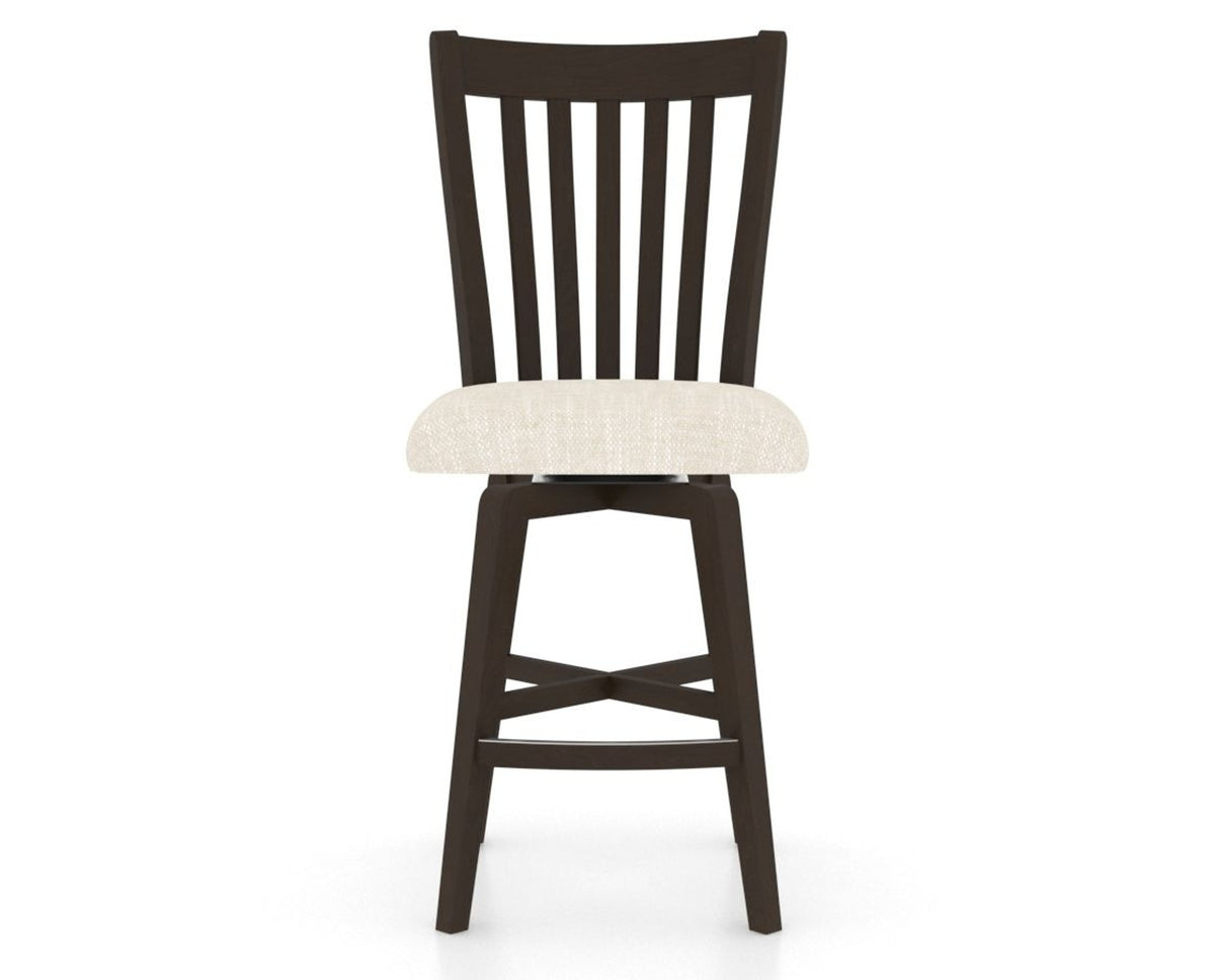 Canadel Swivel Counter Stool 7119 in FT InsideOut® and 59 Davy's Grey, front view