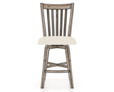 Canadel Champlain Swivel Counter Stool 7119 in FT InsideOut® and 72 Heritage Nature, front view