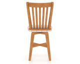 Canadel Swivel Counter Stool 7119 in OZ Fabric and 01 Honey Washed, back view