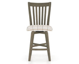 Canadel Swivel Counter Stool 7119 in OZ Fabric and 08 Shadow, front view