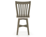 Canadel Swivel Counter Stool 7119 in OZ Fabric and 08 Shadow, back view