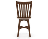 Canadel Swivel Counter Stool 7119 in OZ Fabric and 19 Cognac Washed, back view