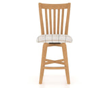 Canadel Swivel Counter Stool 7119 in OZ Fabric and 20 Caramel Washed, front view