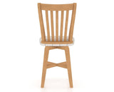 Canadel Swivel Counter Stool 7119 in OZ Fabric and 20 Caramel Washed, back view