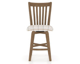 Canadel Swivel Counter Stool 7119 in OZ Fabric and 25 Pecan Washed, front view