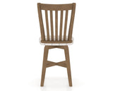 Canadel Swivel Counter Stool 7119 in OZ Fabric and 25 Pecan Washed, back view