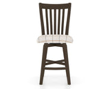 Canadel Swivel Counter Stool 7119 in OZ Fabric and 29 Hazelnut Washed, front view