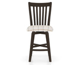Canadel Swivel Counter Stool 7119 in OZ Fabric and 59 Davy's Grey, front view