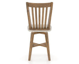 Canadel Champlain Swivel Counter Stool 7119 in TB Fabric and 03 Oak Washed, back view