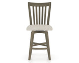 Canadel Swivel Counter Stool 7119 in TB Fabric and 08 Shadow, front view