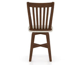 Canadel Swivel Counter Stool 7119 in TB Fabric and 19 Cognac Washed, back view