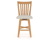 Canadel Swivel Counter Stool 7119 in TB Fabric and 20 Caramel Washed, front view