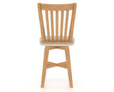 Canadel Swivel Counter Stool 7119 in TB Fabric and 20 Caramel Washed, back view