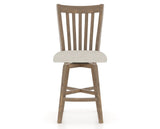 Canadel Champlain Swivel Counter Stool 7119 in TB Fabric and 25 Pecan Washed, front view