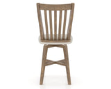 Canadel Champlain Swivel Counter Stool 7119 in TB Fabric and 25 Pecan Washed, back view