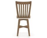 Canadel Swivel Counter Stool 7119 in TB Fabric and 25 Pecan Washed, back view