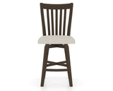 Canadel Swivel Counter Stool 7119 in TB Fabric and 29 Hazelnut Washed, front view