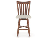 Canadel Champlain Swivel Counter Stool 7119 in TB Fabric and 33 Spice Washed, front view