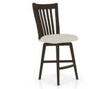 Canadel Swivel Counter Stool 7119 in TB Fabric and 59 Davy's Grey, three-quarter view