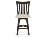 Canadel Swivel Counter Stool 7119 in TB Fabric and 59 Davy's Grey, front view