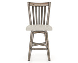 Canadel Champlain Swivel Counter Stool 7119 in TB Fabric and 72 Heritage Nature, front view