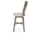 Canadel Champlain Swivel Counter Stool 7119 in TB Fabric and 72 Heritage Nature, side view