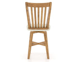 Canadel Champlain Swivel Counter Stool 7119 in TW Fabric and 01 Honey Washed, back view